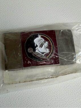 Vintage Florida State Seminoles Metal Money Clip FSU Logo NOS